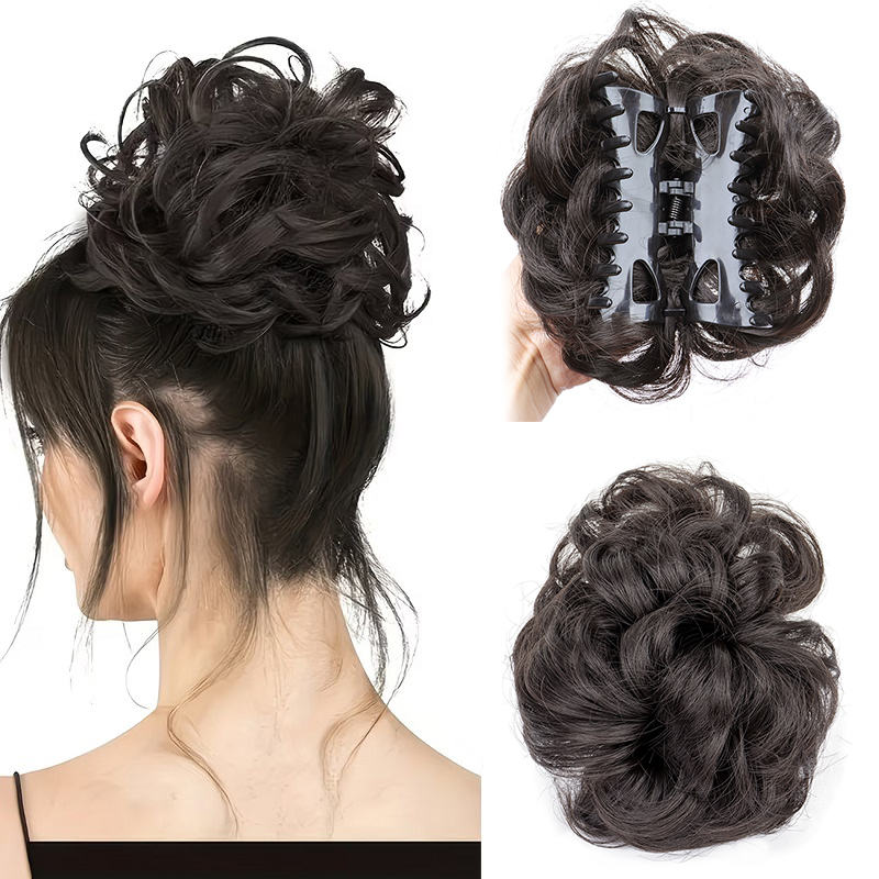 Claw Clip Messy Bun Hair Piece - Sentetik Dağınık Topuz Saç Tokası Pençe