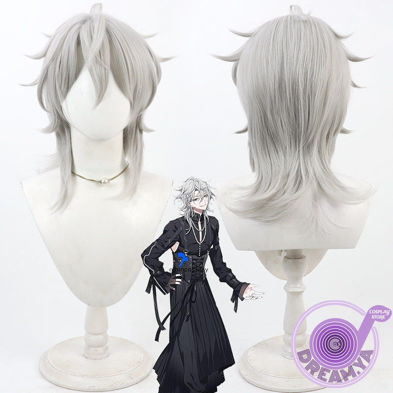 Synthetic Wigs - Domeki Kuguri Cosplay Peruk 18TRIP Gri