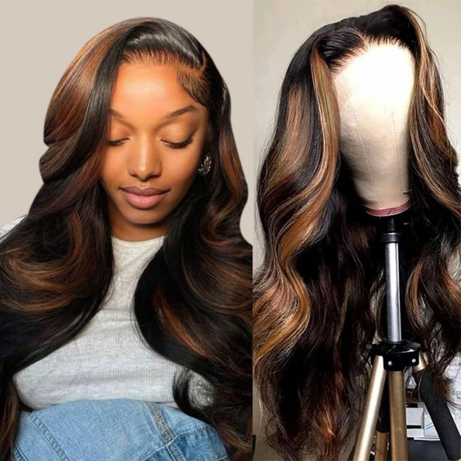 Lace Front Wigs - P1B30 Doğal Dalgalı İnsan Saçı Peruklar
