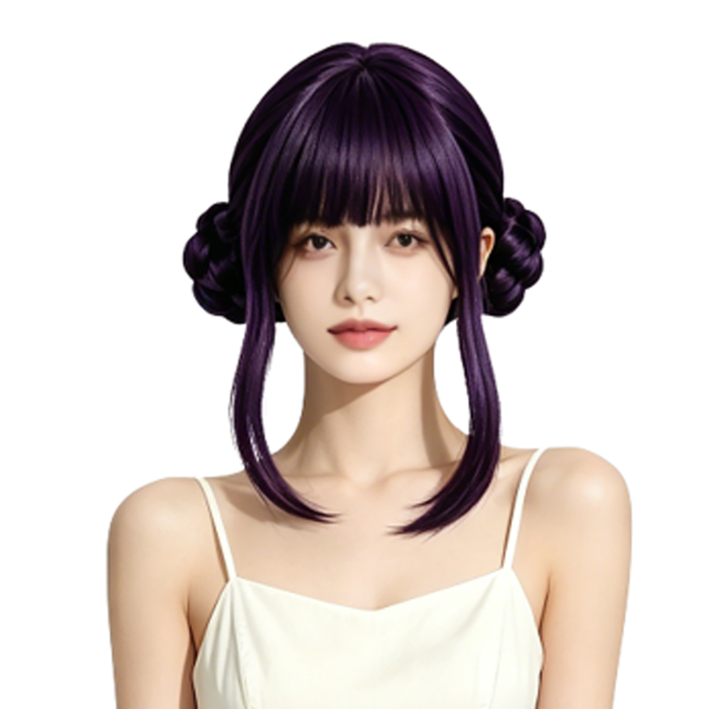Günlük Kullanım Koyu Mor/Siyah - Synthetic Braided Wigs For Black Women incelemesi ve fiyatı