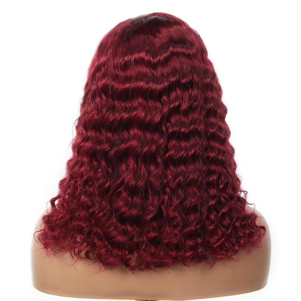 99j Bordo Rengi, Derin Kesimli - Pre Parted 13X4 Lace Front Bob Wig incelemesi ve fiyatı