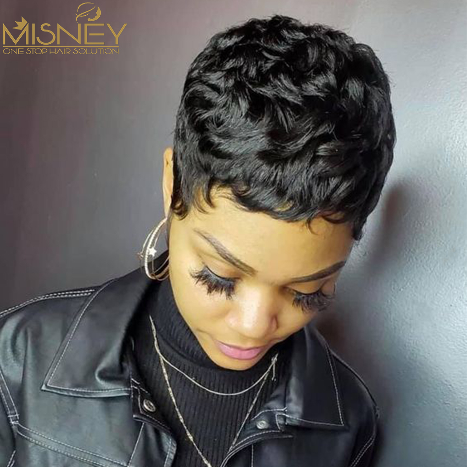 Misney Kısa Bob Kesim, Düz, Do - Short Pixie Cut Wig Human Hair Cheap incelemesi ve fiyatı