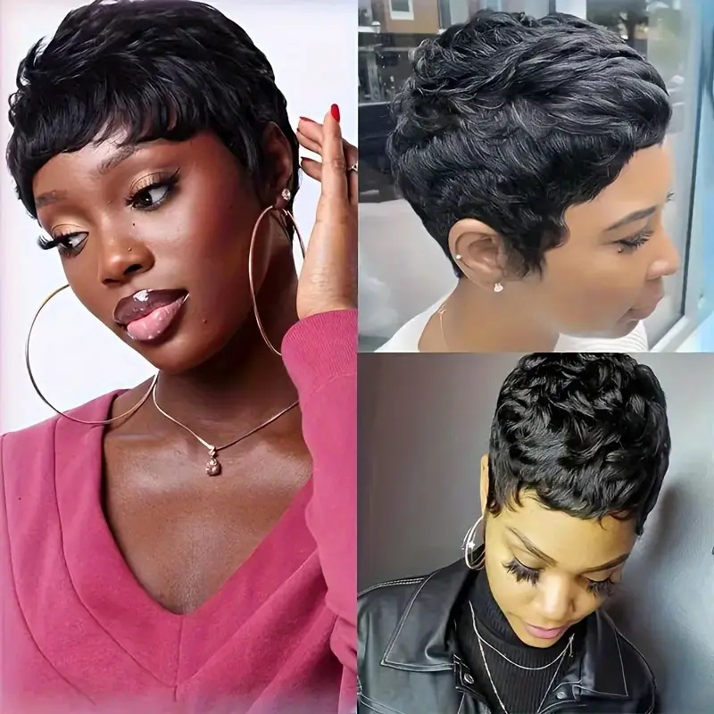 Misney Kısa Bob Kesim, Düz, Do - Short Pixie Cut Wig Human Hair Cheap incelemesi ve fiyatı