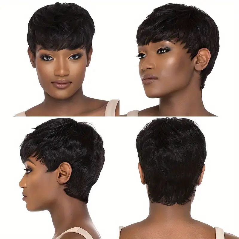 Misney Kısa Bob Kesim, Düz, Do - Short Pixie Cut Wig Human Hair Cheap incelemesi ve fiyatı