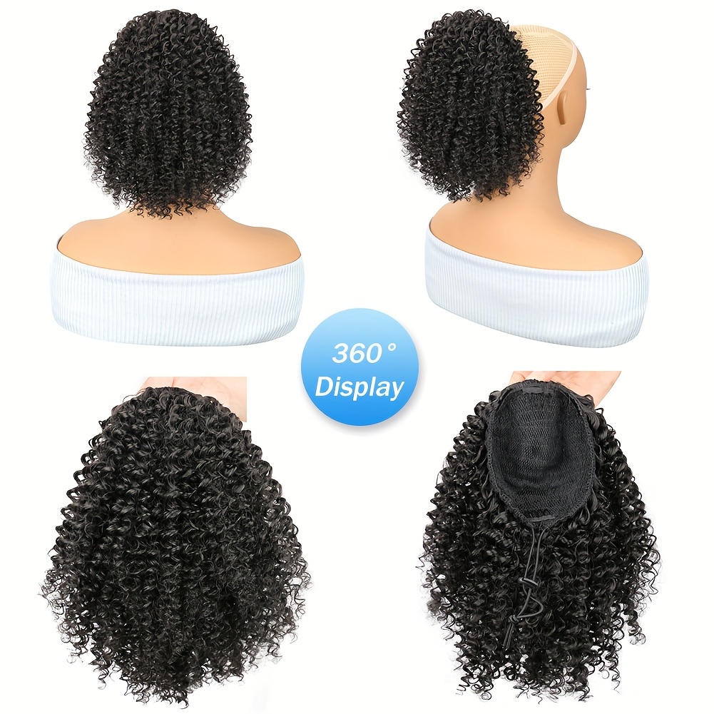 Afro Kıvırcık Topuz Peruk, Sen - Drawstring Afro Curly Puff Ponytail incelemesi ve fiyatı