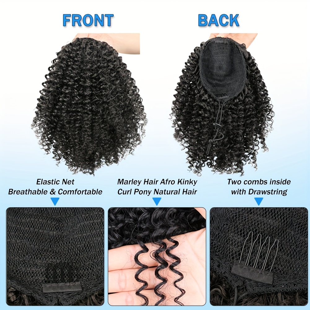 Afro Kıvırcık Topuz Peruk, Sen - Drawstring Afro Curly Puff Ponytail incelemesi ve fiyatı
