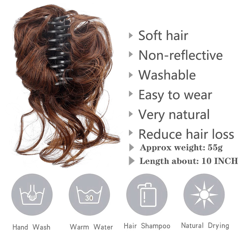 Sentetik, Dağınık Topuz Görünü - Claw Clip Messy Bun Hair Piece incelemesi ve fiyatı